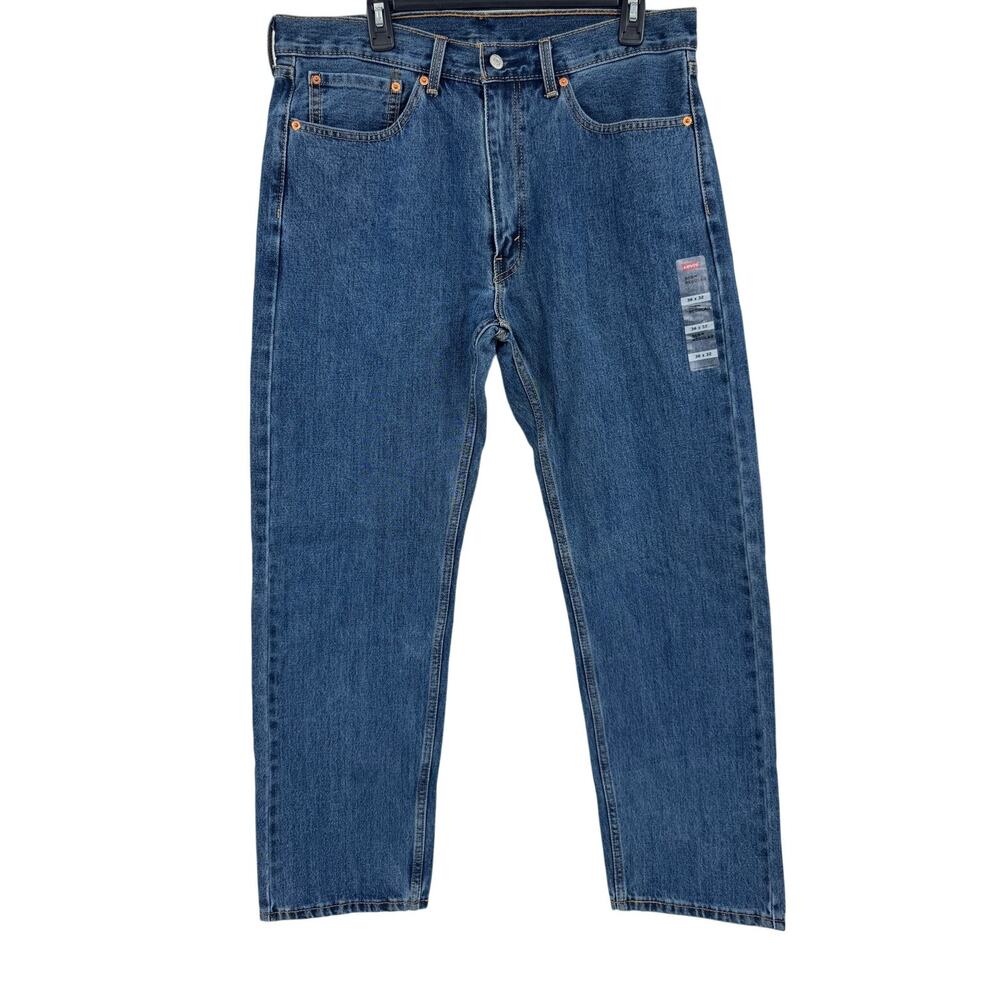 Levi’s 505 Men’s Regular Fit Jeans Medium Wash Straight Leg Classic Denim 36x32